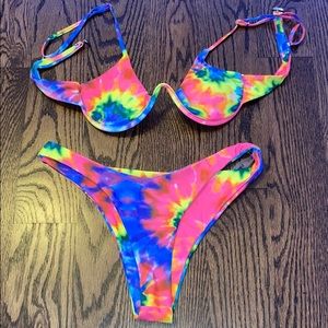Tie die bathing suit